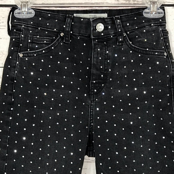 Topshop Denim - Topshop Jeans Jamie Embellished Skinny Mid-Rise